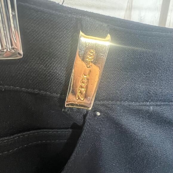 ST. JOHN SPORT Women's Size 10 Cotton Trouser Pant 5 Pocket Jean Black Preppy - Picture 5 of 13